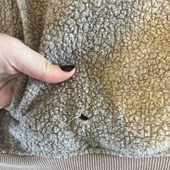 Outdoor Voices MegaFleece Snap Up Oatmeal - Mens Small fits Womens Medium-Large - Picture 5 of 7